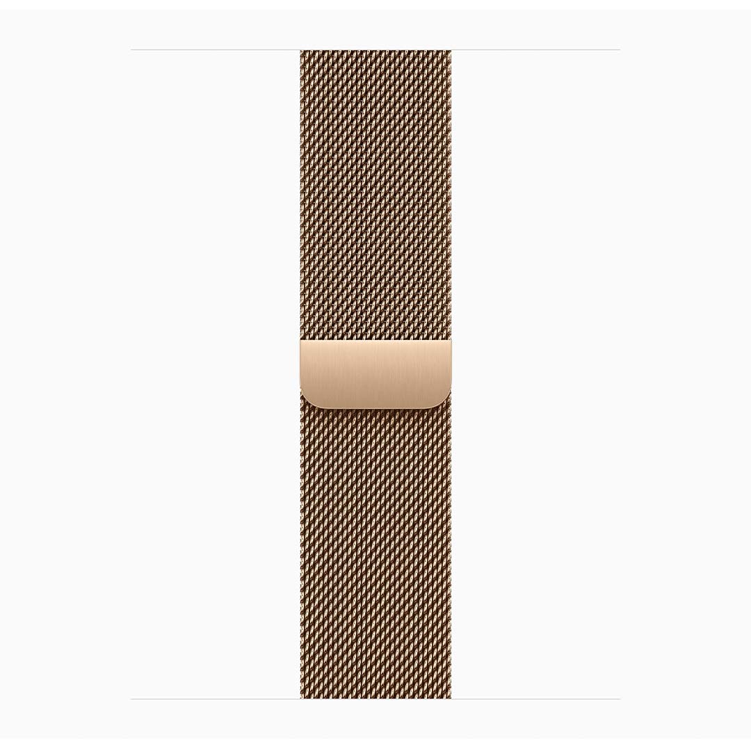 Apple Watch Series 10 46mm Titanium Case Milanese Loop-Gold-3