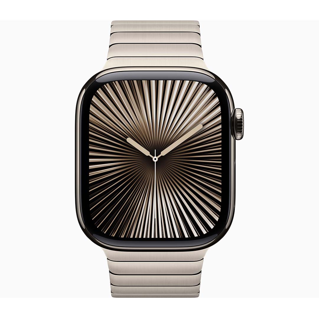 Apple Watch Series 10 Titanium Case Link Bracelet-Natural-2