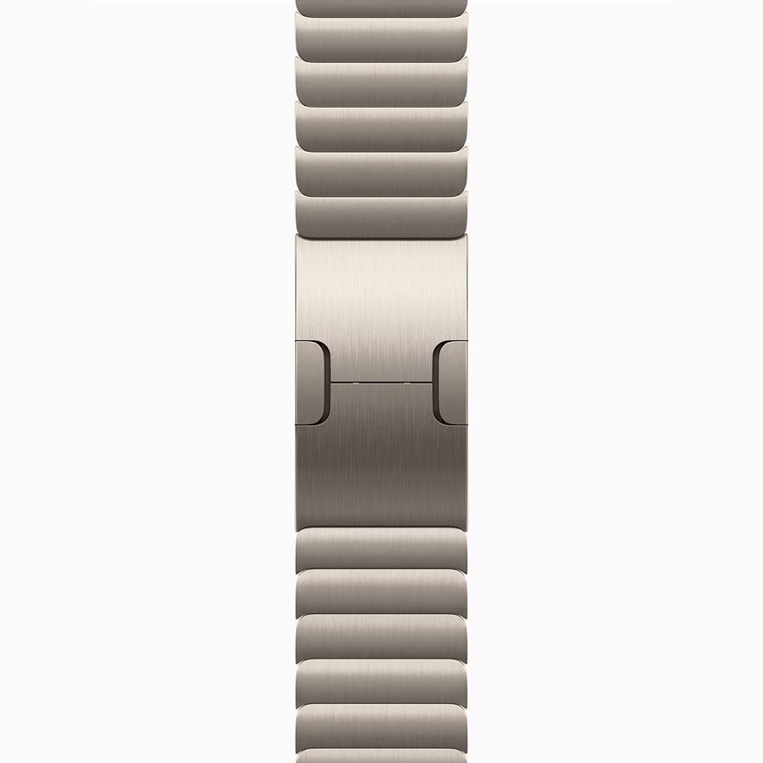 Apple Watch Series 10 Titanium Case Link Bracelet-Natural-3