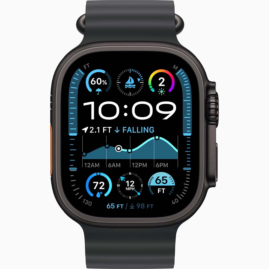 Apple Watch Ultra 2 Black Titanium Case Ocean Band-Black-2