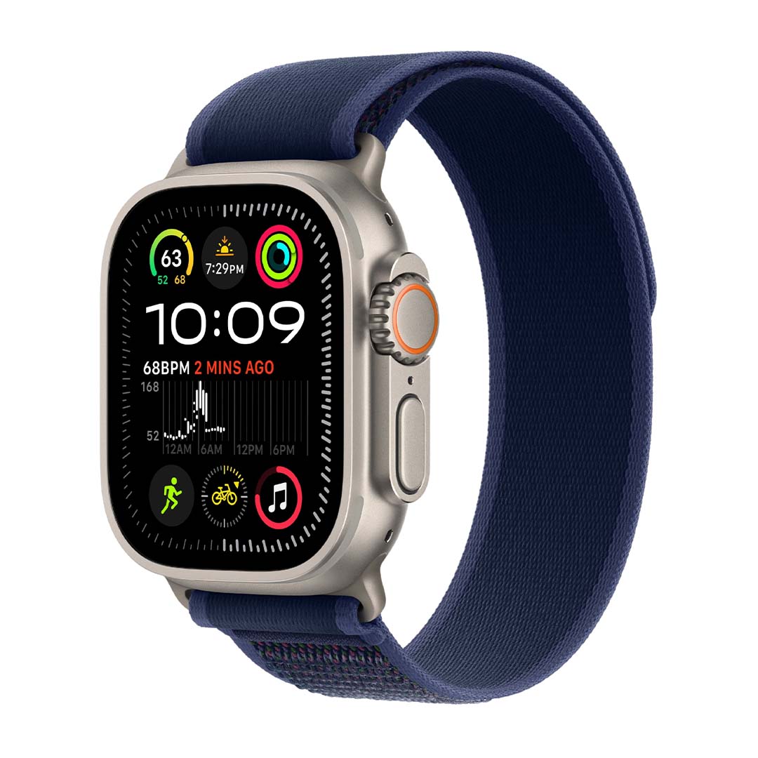 Apple Watch Ultra 2 Natural Titanium Case Trail Loop-Blue-1